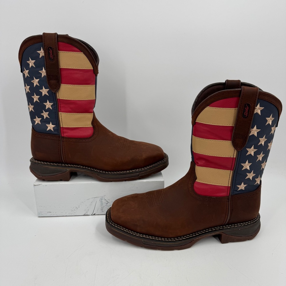 Durango DB020 Mens 12W Western American Flag Patriotic‎ Leather Work Boots